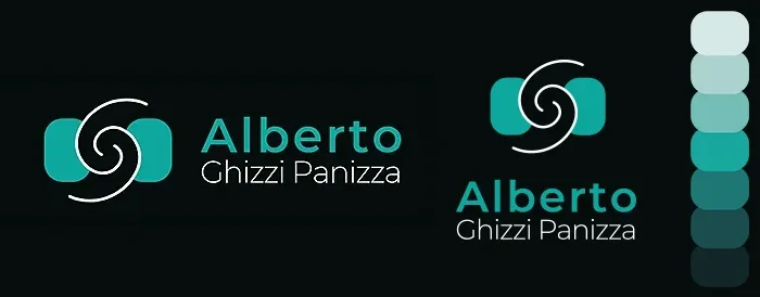 Nuovo logo professionale del fotografo Alberto Ghizzi Panizza dopo dell'intervento di Den Design • Design per distinguerti